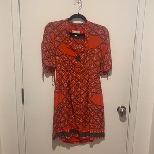 Anthropologie Silk Fall Dress